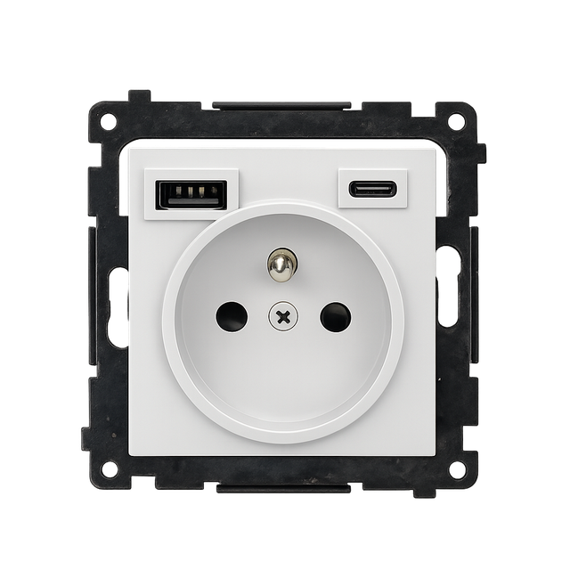 SIMON 55 WMDW-001114-114 Gniazdo wtyczkowe z zintegrowaną ładowarką USB C+A (moduł), 2.1 A, 5 V DC,