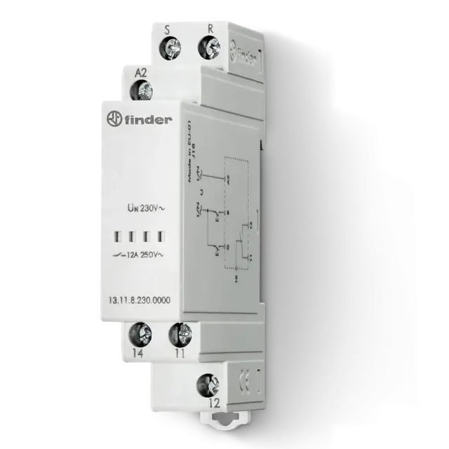 Elektroniczny przekaźnik bistabilny 1 P; 12A; 230…240V AC