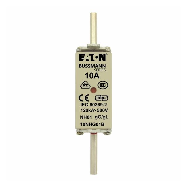 NH FUSE 10A 500V GG/GL SIZE 01 Wkładka NH01 10A 500V GL/GG podwójny wskaźnik 10NHG01B EATON