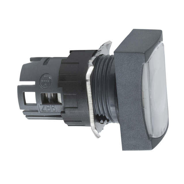 Harmony XB6 Przycisk płaski biały push push LED plastikowy prostokątny ZB6DF1 Schneider