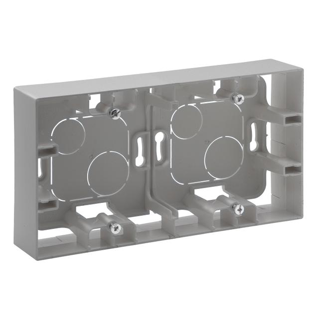 Niloe Step Puszka Natynkowa Podwójna- Kolor Aluminium 863398 LEGRAND