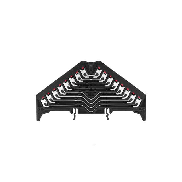 PRV 8 SW 35X7.5 RT Zacisk rozdzielacza krosowego, PUSH IN, 1.5, 250, 8 A, liczba przyłączeń: 32, TS 35 x 7.5, czarny, kolor elementów uruchamiających: czerwony /20szt./ 1288250000 WEIDMÜLLER