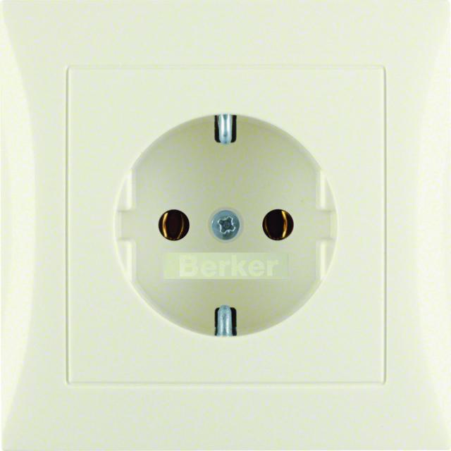 BERKER S.1 Gniazdo SCHUKO komplet krem 47428982 HAGER