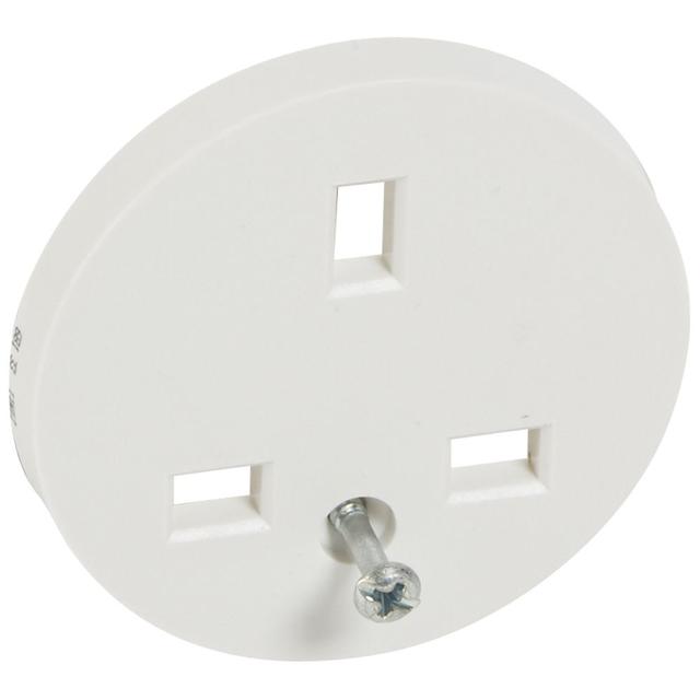 CELIANE - PLAKIETKA GNIAZDA 2P+Z STANDARD ANGIELSKI BIAŁA, Legrand