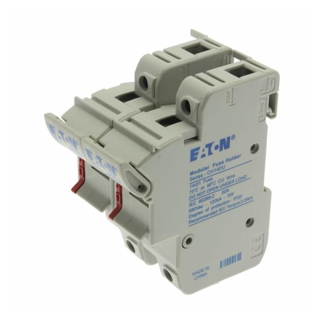 2 pole 14x51 MFH Podstawa wkładki cylindrycznej 14x51 2P 50A 690VAC CH142DU EATON