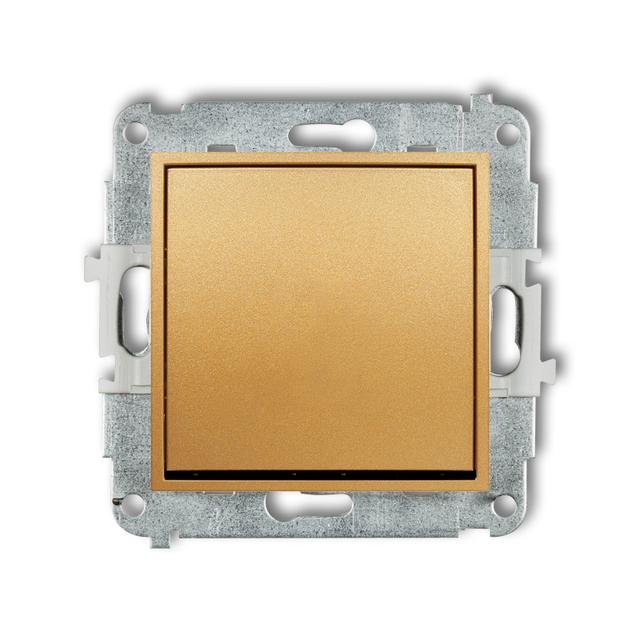 ICON Mechanizm łącznika zwiernego, jednobiegunowego (jeden klawisz bez piktogramu) złoty
