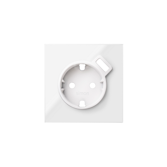 Simon 100 Pokrywa do gniazda Schuko z zintegrowaną ładowarką 1xUSB biały