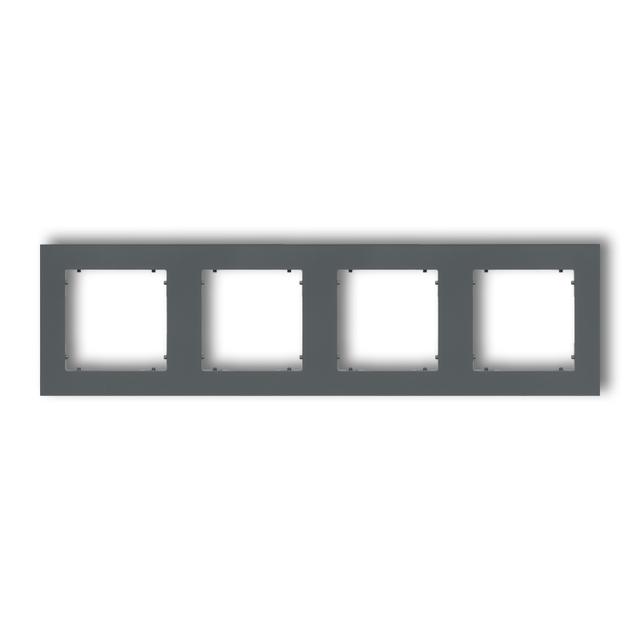 MINI Ramka uniwersalna poczwórna z tworzywa grafitowy mat