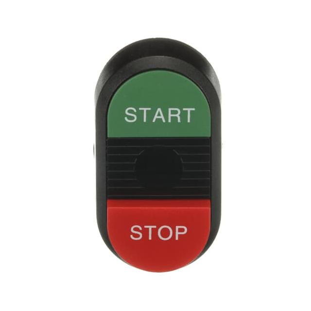 Przycisk podwójny, niepodświetlany START-STOP czarne pole MPD15-11B