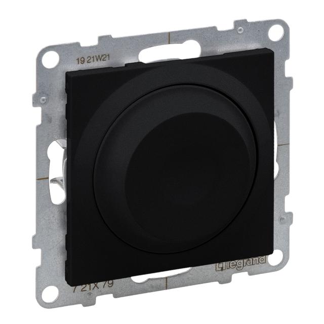 Suno Ściemniacz Obrotowy - 240V - 50 Hz - 5 - 75 W ( 10 Lamp Maks.) Dla Lamp Led Z Opcją Ściemniania - Bez Zacisku Neutralnego Czarny 721479 LEGRAND