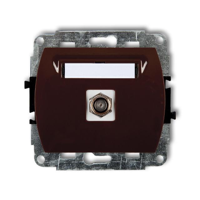 TREND Mechanizm gniazda antenowego pojedynczego typu F (SAT) pozłacany brązowy