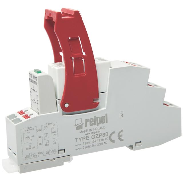 Przekaźnik interfejsowy Push‑in 1P 16A 24V AC szerokość 15,5mm, warystor PI85‑024AC‑M91G‑PS‑2011 864837 RELPOL