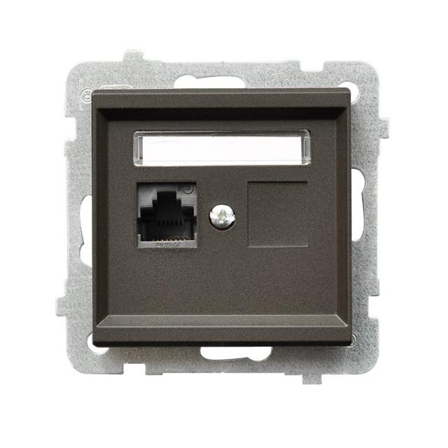 SONATA Gniazdo komputerowe pojedyncze, kat. 5e MMC - kolor czekoladowy metalik