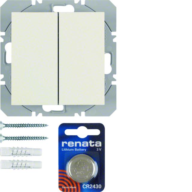 BERKER B.Kwadrat/S.1 KNX RF quicklink Przycisk podwójny płaski krem 85656282 HAGER