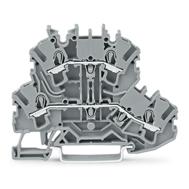 Złączka szynowa 2-piętrowa 2,5mm2 szara L/L /50szt./ WAGO