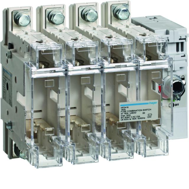 Rozłącznik izolacyjny z bezpiecznikami 4P NH00 160A HFD416 HAGER