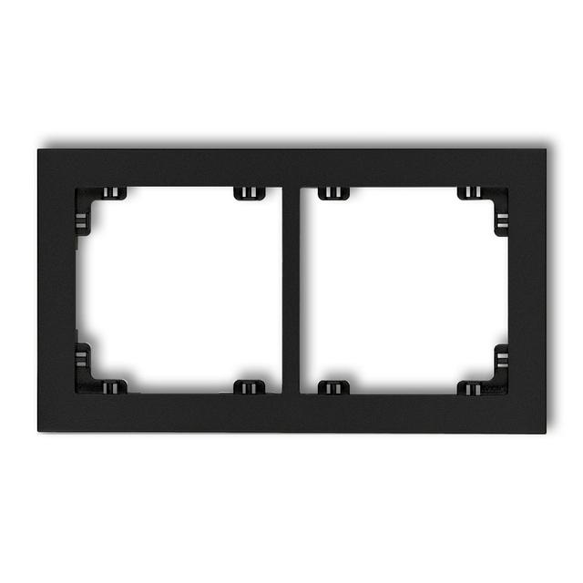DECO Ramka uniwersalna podwójna z tworzywa czarny mat