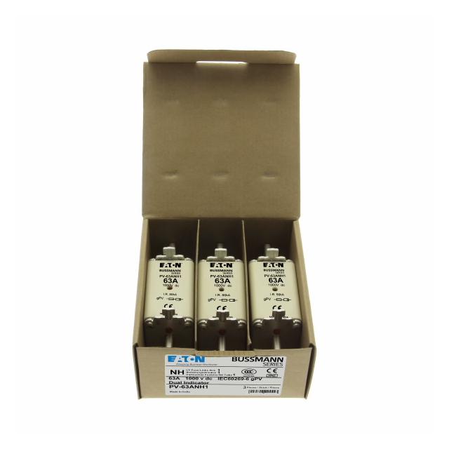 PV-63ANH1 Wkładka PV NH 63A 1000V DC PV rozmiar 1 podwójny wskaźnik PV-63ANH1 EATON