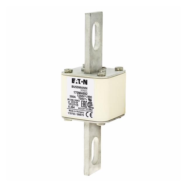 FUSE 350A 1250V 1FU/115 AR CU Wkładka szybka 350A AC 1250V rozmiar 1 53x69x160 mm aR IEC U 170M4692