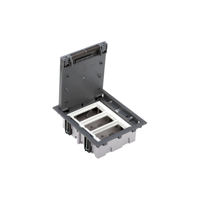 Simon Connect Puszka podłogowa S500 3-modułowa 6x K45 gł. 70mm szary