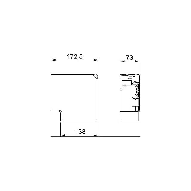 GK-FH70130CW, Naroże płaskie