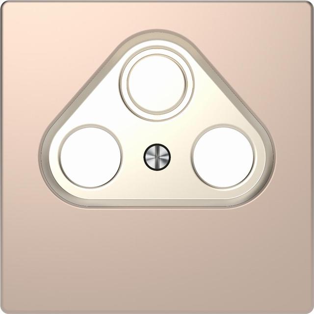 Merten, D-Life, płytka centralna gniazda RTV, 3 otwory, szampan metalik