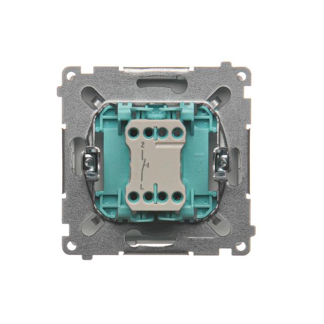 Simon Basic Przycisk światło 10A szybkozłączka srebrny mat