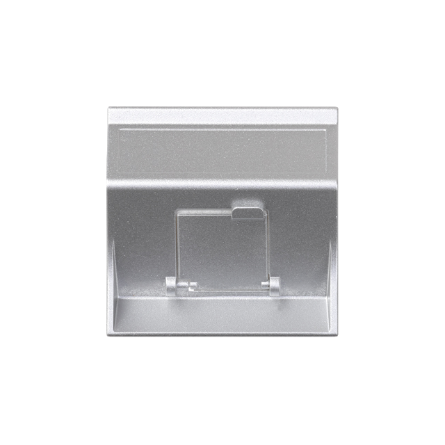 Simon Connect Płytka S500 1x RJ z osłoną skośna do adapterów MD aluminium 50000081-033 KONTAKT