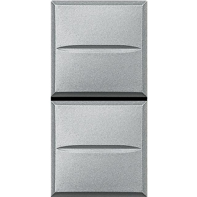 AXOLUTE - PRZYCISK PODWÓJNY 1 MODUŁ AXIAL ALUMINIUM, Bticino