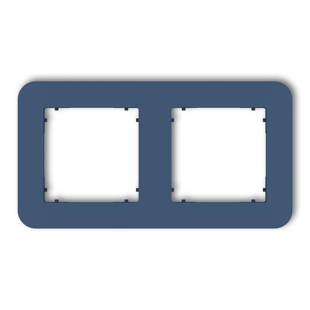 MINI Ramka podwójna zaokrąglona z tworzywa navy blue 64MRTZ-2 KARLIK