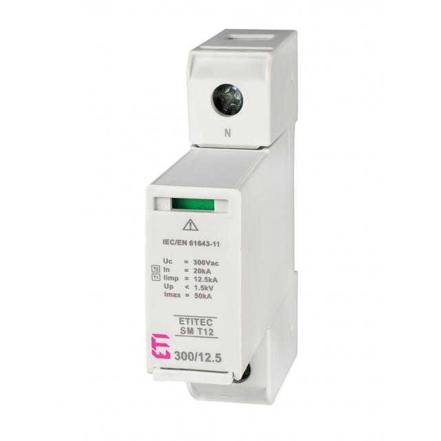 Ogranicznik przepięć T1+T2 (B+C) - bez prądu upływu TEC SM T12 300/12,5 1+0 RC 002440541 ETI