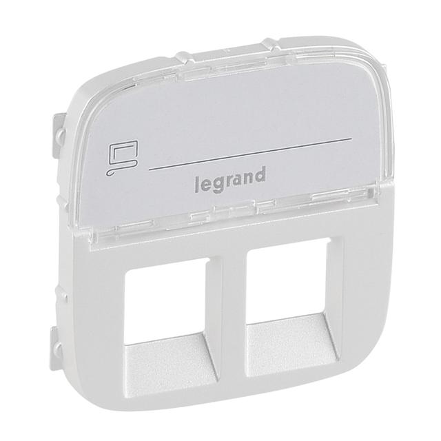 Valena Allure Plakietka Perłowa Gniazda Podwójnego 2Xrj11 Lub 2Xrj45 Lub Rj11/Rj45 Z Etykietą 755489 LEGRAND