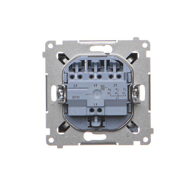 Simon 54 Przycisk potrójny 10A szybkozłączka czarny