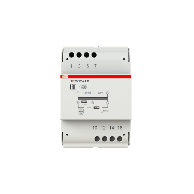 TS25/12-24C transformator z bezpieczną izolacją 12-24V
