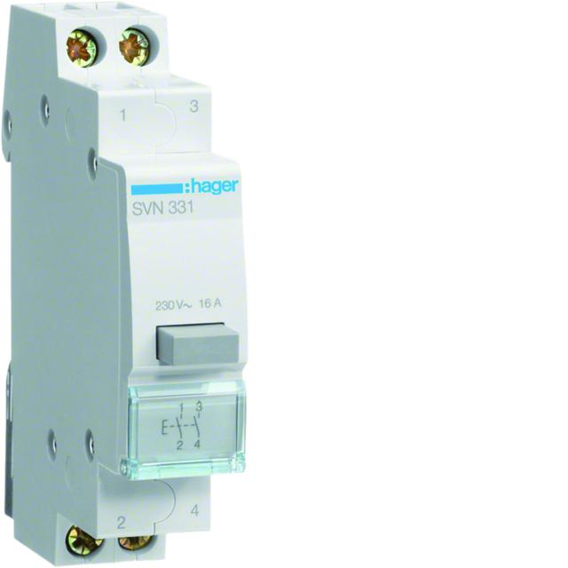 Przycisk sterowniczy 2NO Ith=16A 230VAC SVN331 HAGER