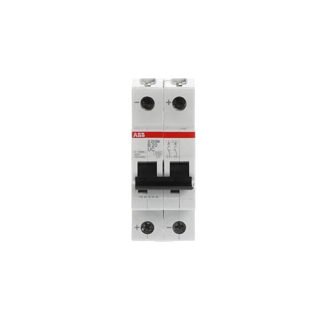 S202M-B20UC Wyłącznik nadprądowy 10kA AC/DC 2P B20A 2CDS272061R0205 ABB