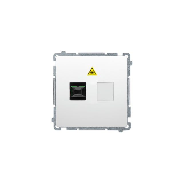 Simon Basic Gniazdo światłowodowe / optyczne pojedyncze SC/APC biały