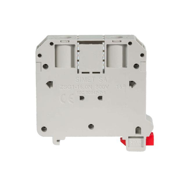 Złączka szynowa 2‑przewodowa 16mm² szara NOWA ZSG 1‑16.0Ns 11621312 SIMET