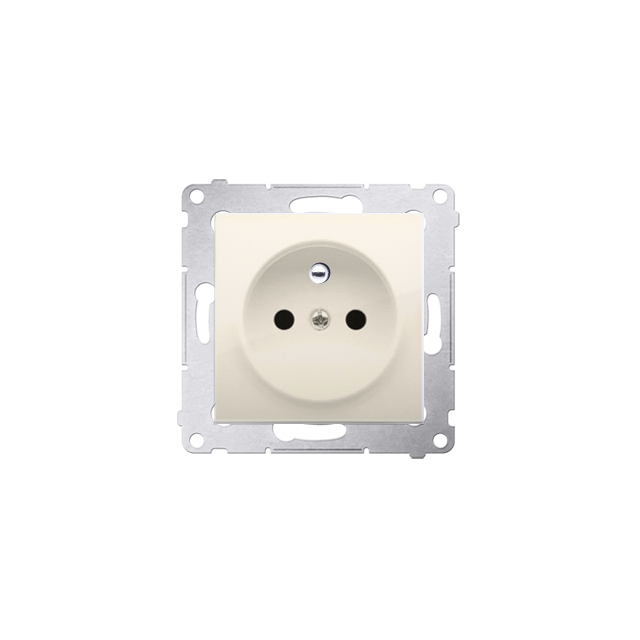 Simon 54 Gniazdo z/u i przesłonami 16A szybkozłączka kremowy
