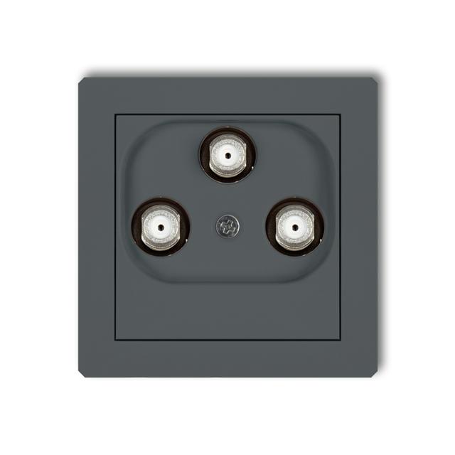 DECO Mechanizm gniazda multimedialnego 3F DATA (UPC) grafitowy mat