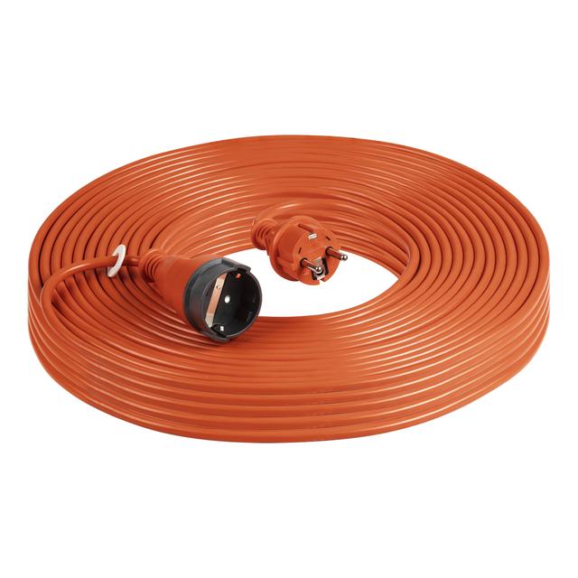 Przedłużacz ogrodowy pomarańczowy zalewany 1x2P+Z (schuko) 50m,H05VV-F 3x1,0mm2 230VAC/10A OR-AE-131
