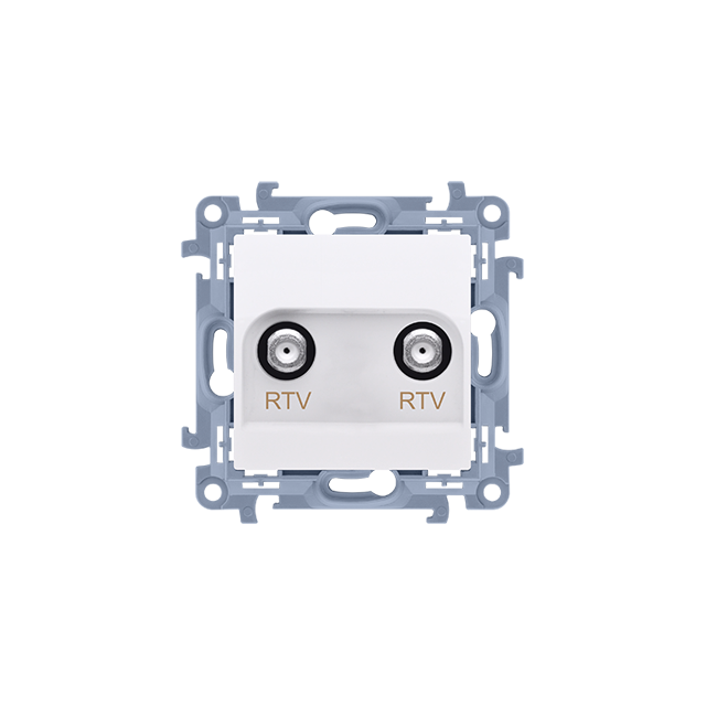 Simon 10 Gniazdo antenowe RTV-RTV 1x wejście: 5 ÷ 1000 MHz biały