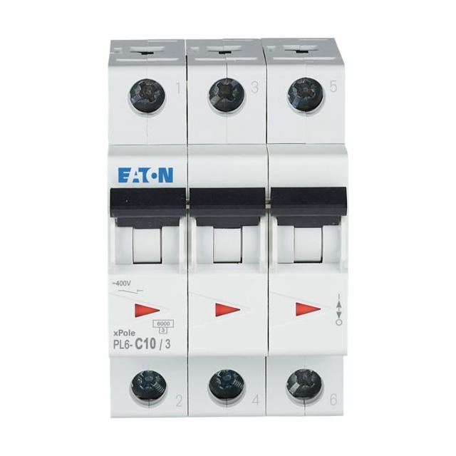PL6-C10/3 Wyłącznik nadprądowy 6kA C10A 3P 286599 EATON