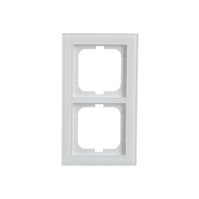 AXCENT Ramka 2-krotna  białe szkło