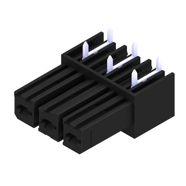 BVL 7.62HP/03/270 3.5SN BK BX Wtyki PCB (złącza płyty), 7.62 mm, Liczba biegunów: 3, kąt odejścia: 270° /100szt./ 1929310000 WEIDMÜLLER