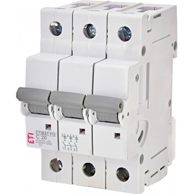 Wyłącznik nadprądowy MAT P10 3P C20A 272031102 ETI