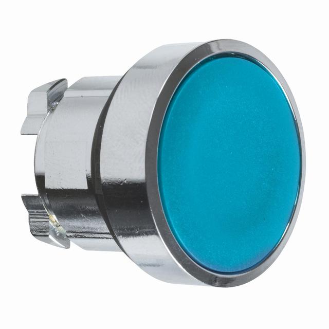 Harmony XB4 Przycisk płaski niebieski push push metalowy bez oznaczenia ZB4BH06 Schneider