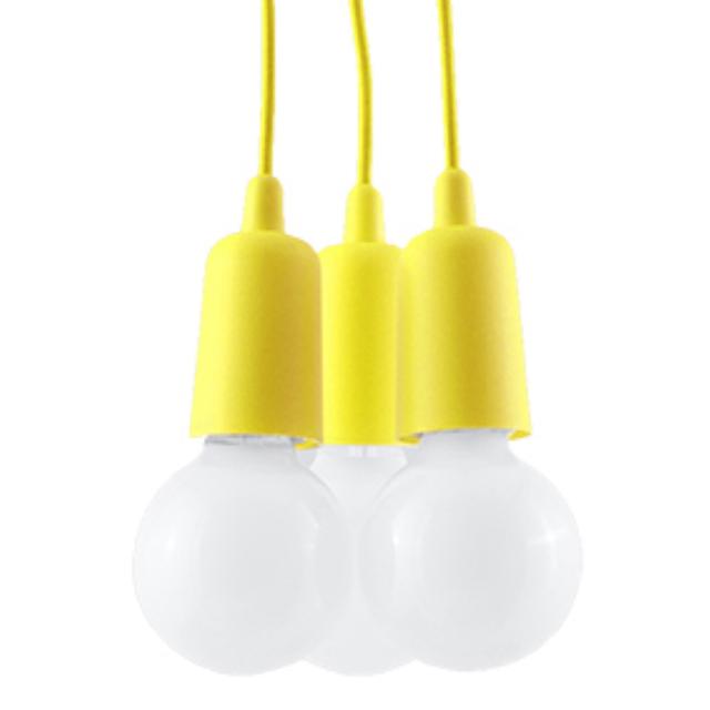 Sollux Lampa wisząca DIEGO 3 żółta SL.0579