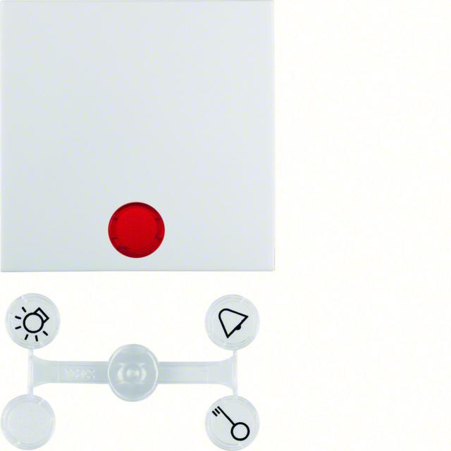 BERKER B.Kwadrat Klawisz z 5 dołączonymi soczewkami do łączników 1-klawiszowych biały 5316218999 HAG