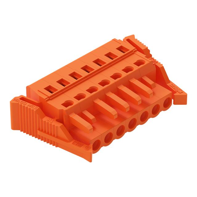 Gniazdo MCS-MIDI Classic 7-biegunowe pomarańczowe raster 5,08mm /50szt./ 231-307/037-000 WAGO